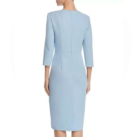 Adrianna Pappell Tie Waist Crepe Sheath Dress, NWT, 14 - Picture 2 of 8